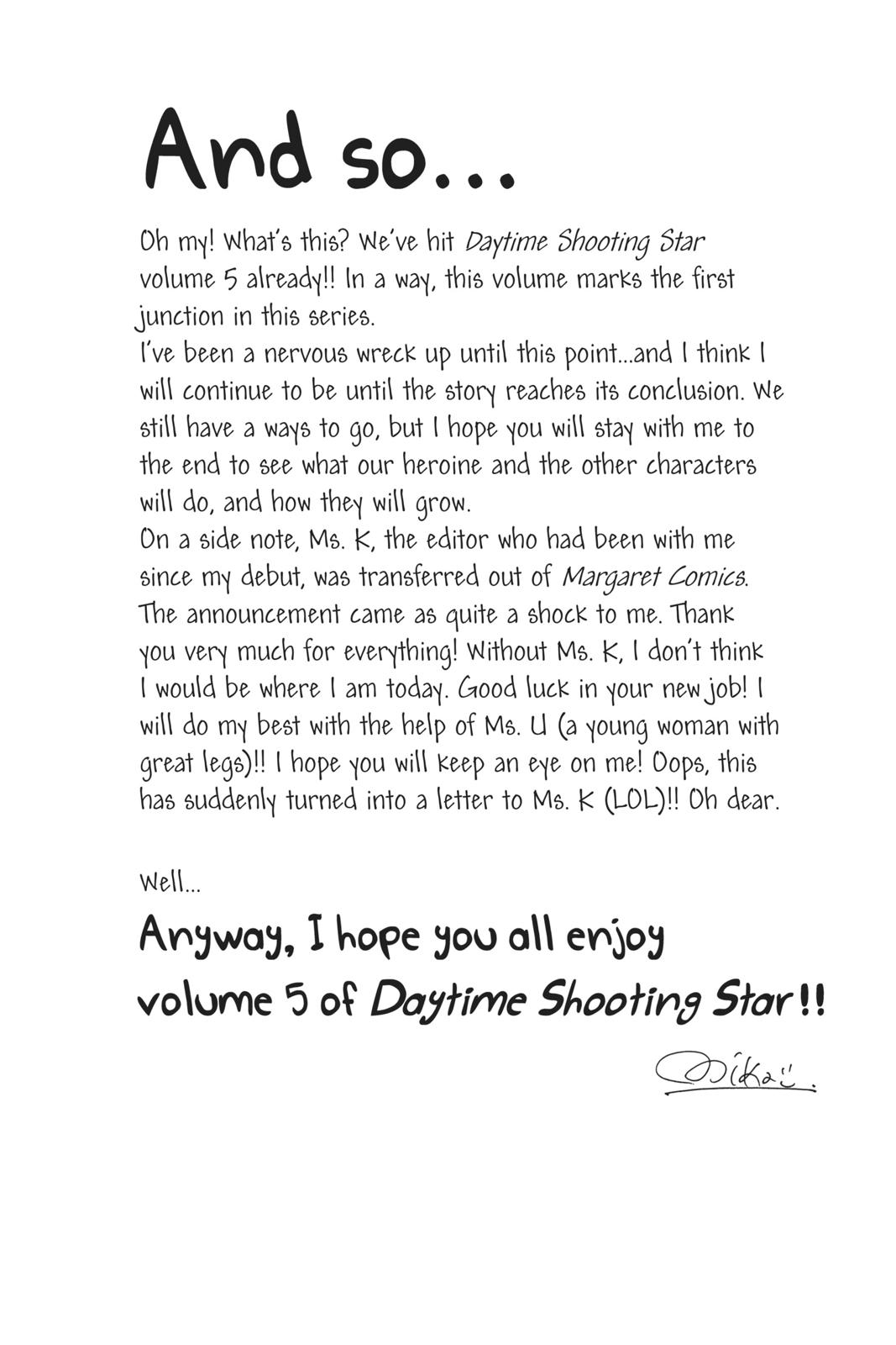 Read Daytime Shooting Star Manga Online