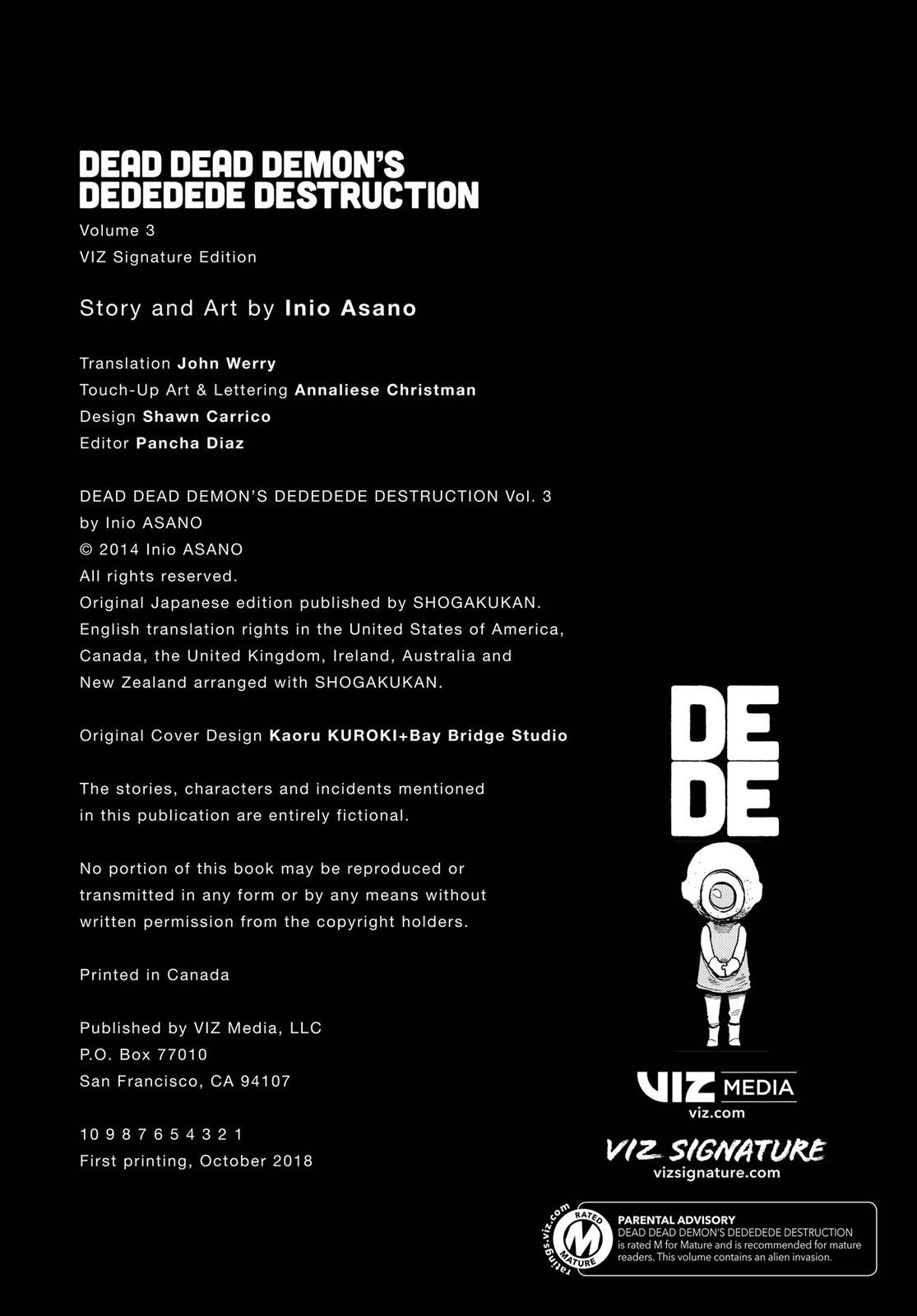 Read Dead Dead Demons Dededede Destruction Manga Online