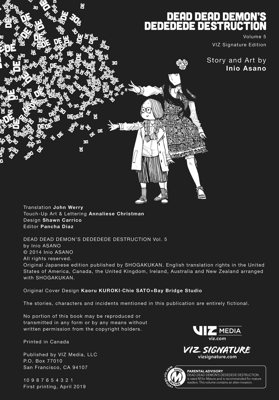 Read Dead Dead Demons Dededede Destruction Manga Online