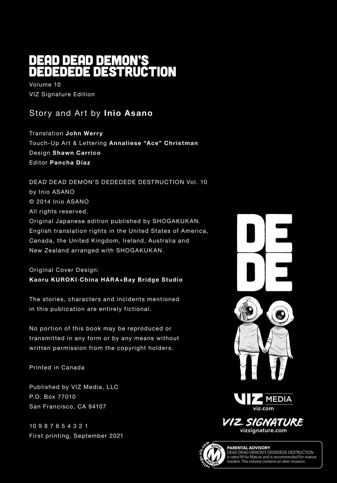 Read Dead Dead Demons Dededede Destruction Manga Online