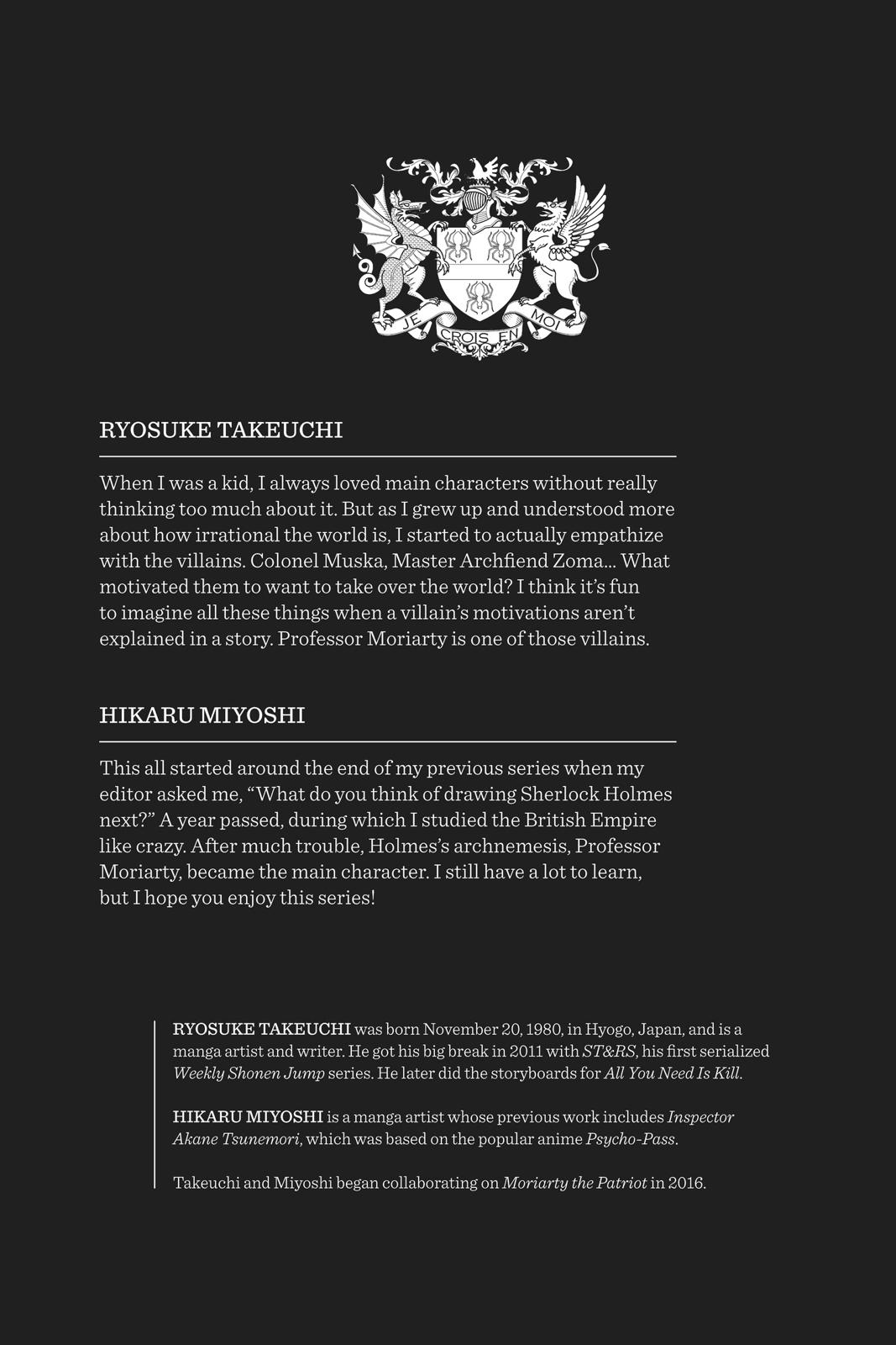 Read Moriarty the Patriot Manga Online