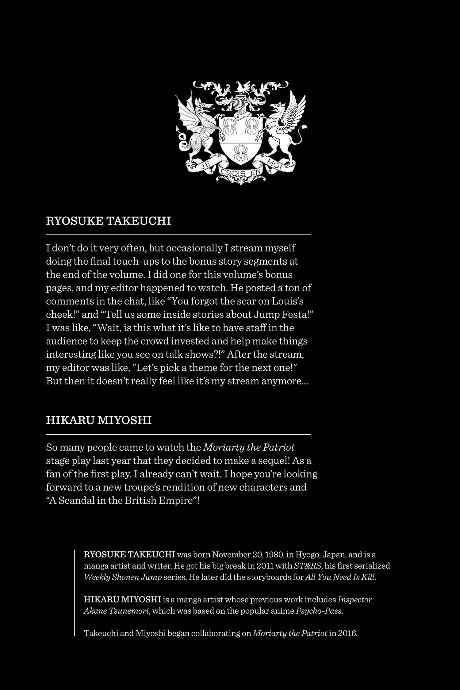 Read Moriarty the Patriot Manga Online