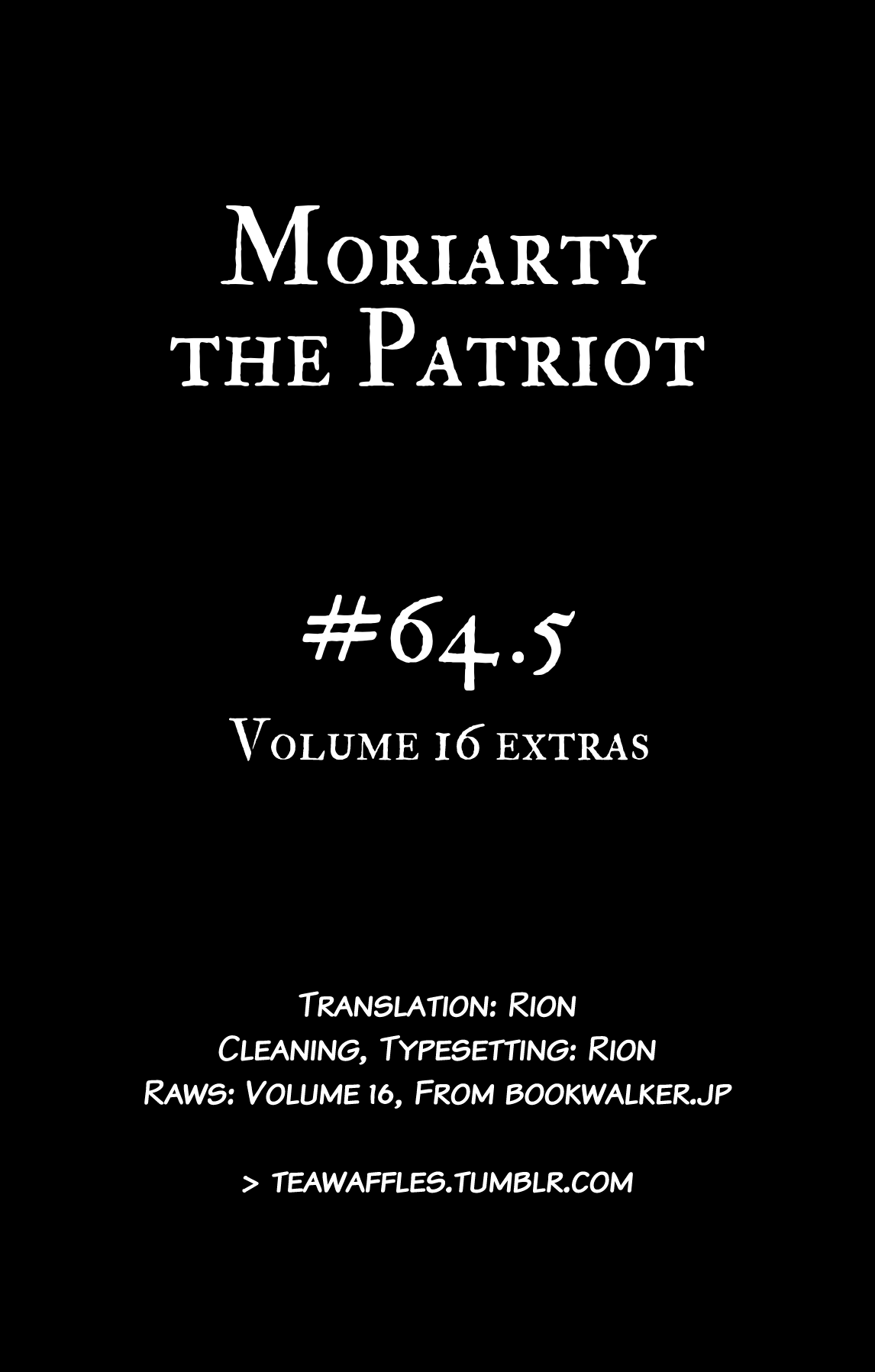 Read Moriarty the Patriot Manga Online