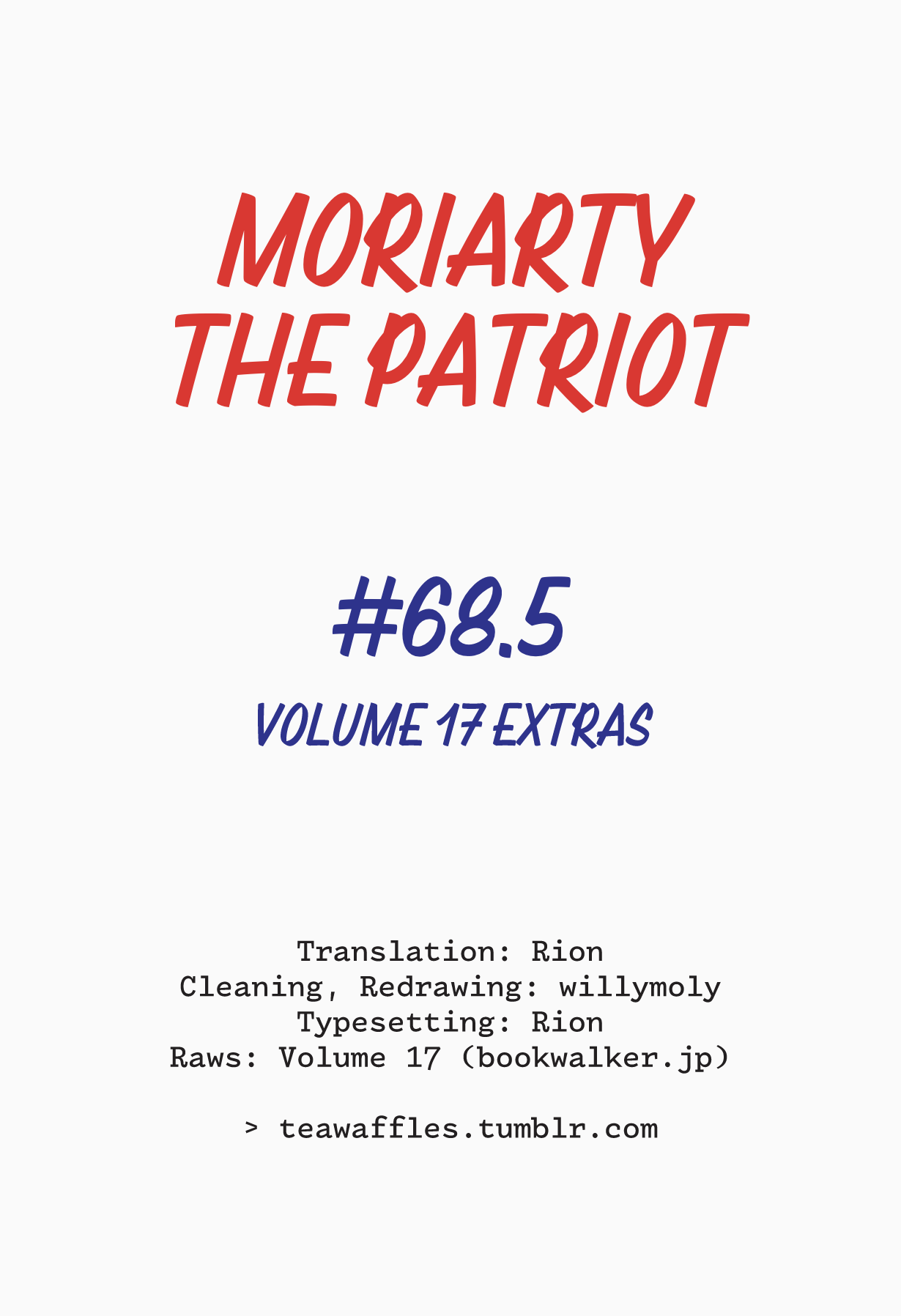 Read Moriarty the Patriot Manga Online