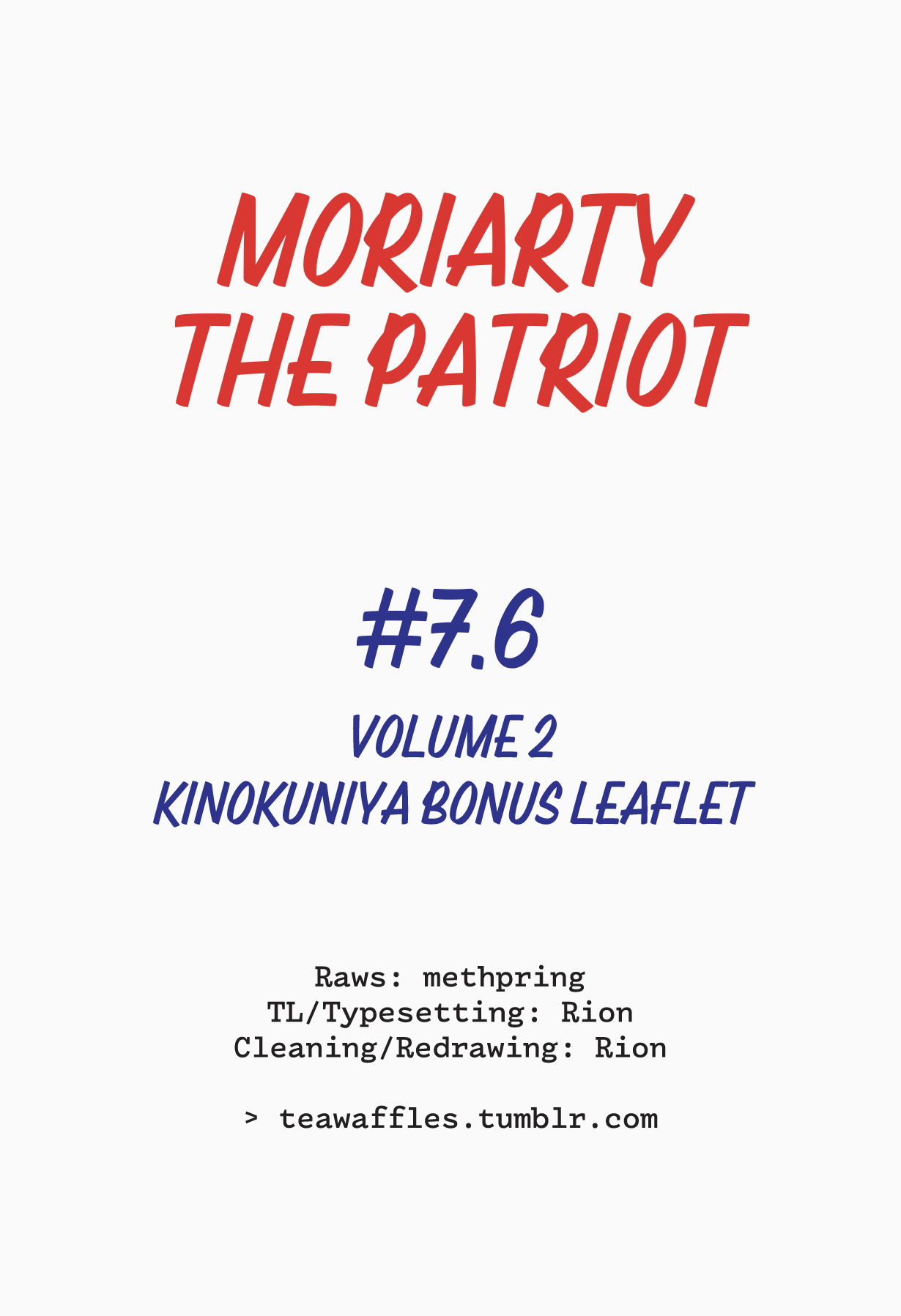 Read Moriarty the Patriot Manga Online