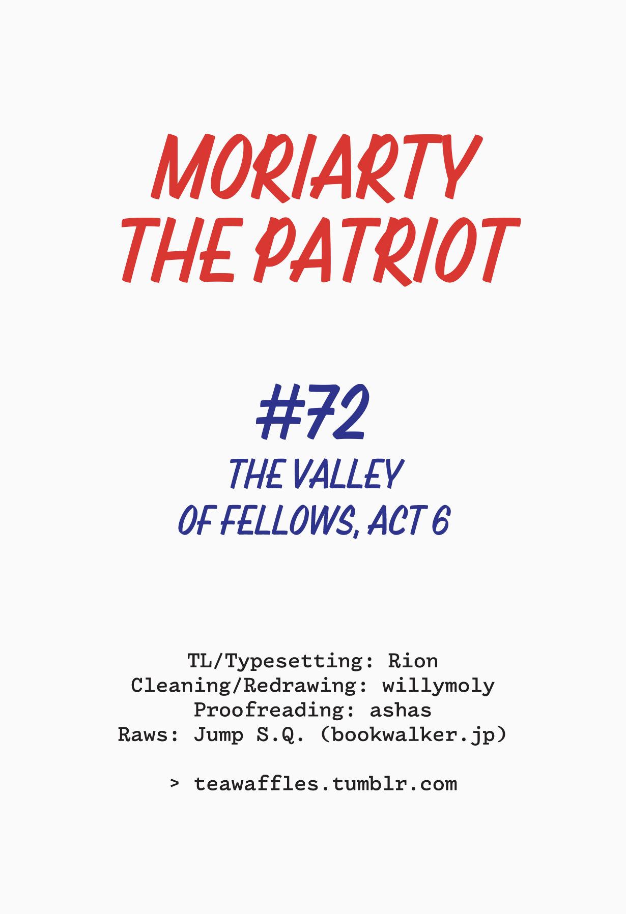 Read Moriarty the Patriot Manga Online