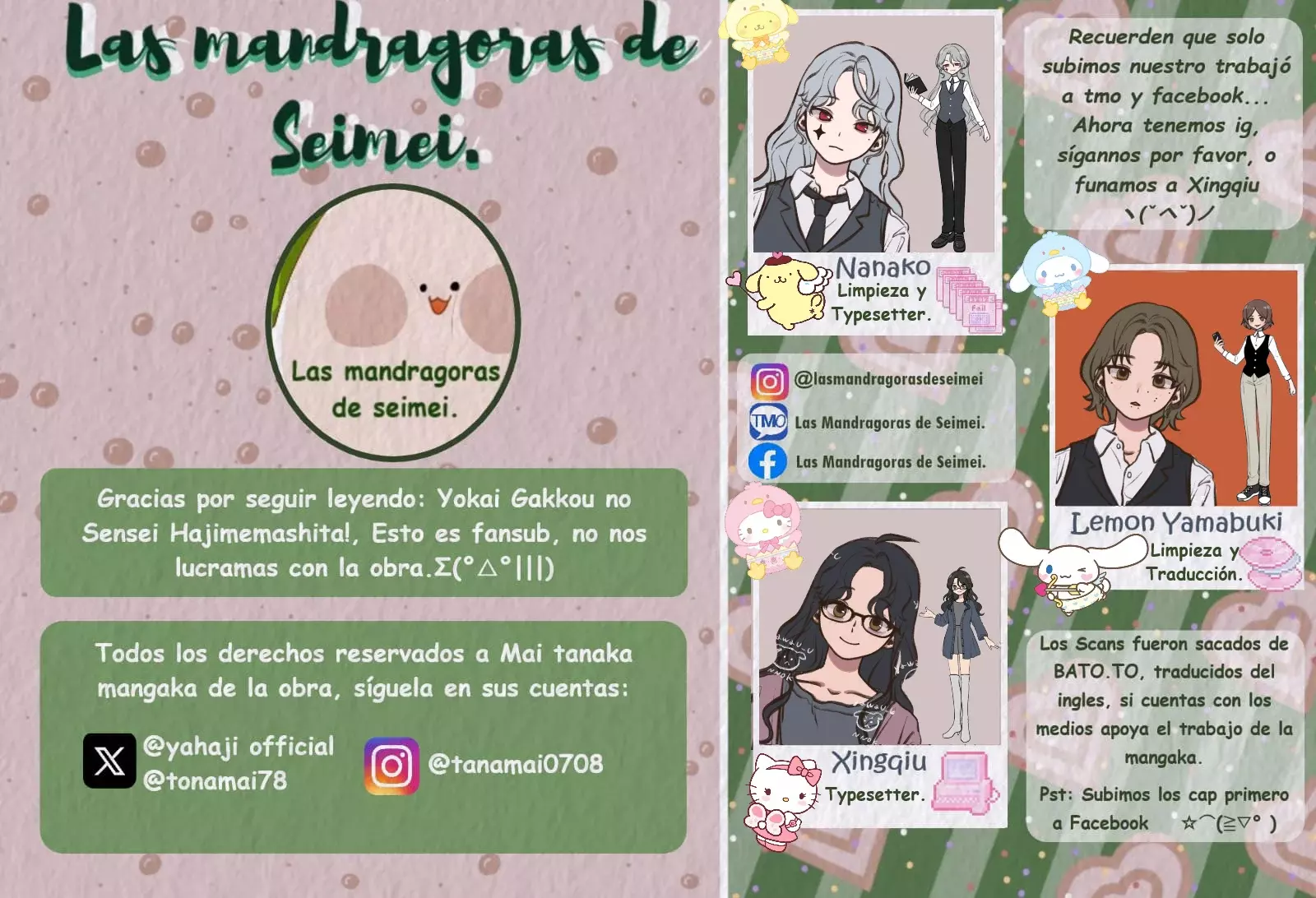 Read Yokai Gakkou No Sensei Hajimemashita Es Manga Online